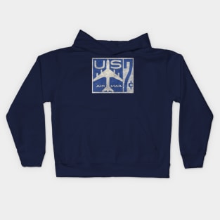 US AIR MAIL stamp Kids Hoodie